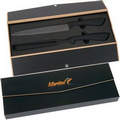 2 Pc Black Ceramic Carving Set